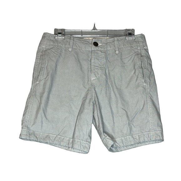 Abercrombie & Fitch Mens Size 30 Chino Gray 7" Inseam Button Fly Pockets - Picture 2 of 7